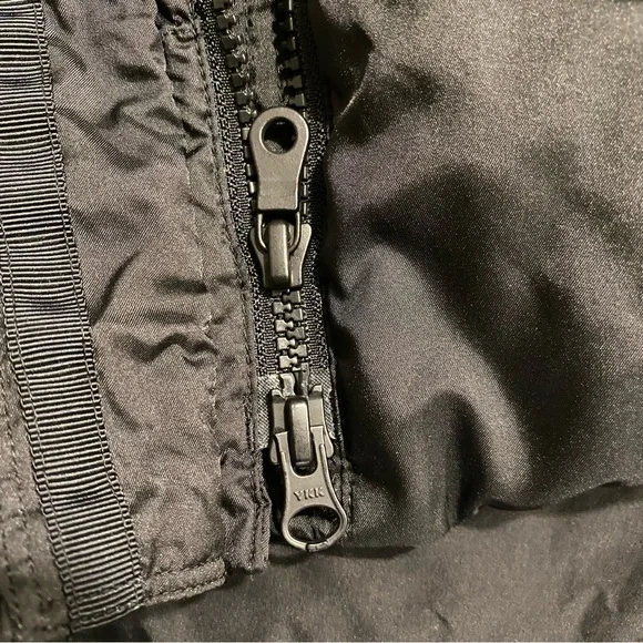 Lands' End Black Squall Parka Down Coat with Faux Fur Trim. - Picture 6 of 8